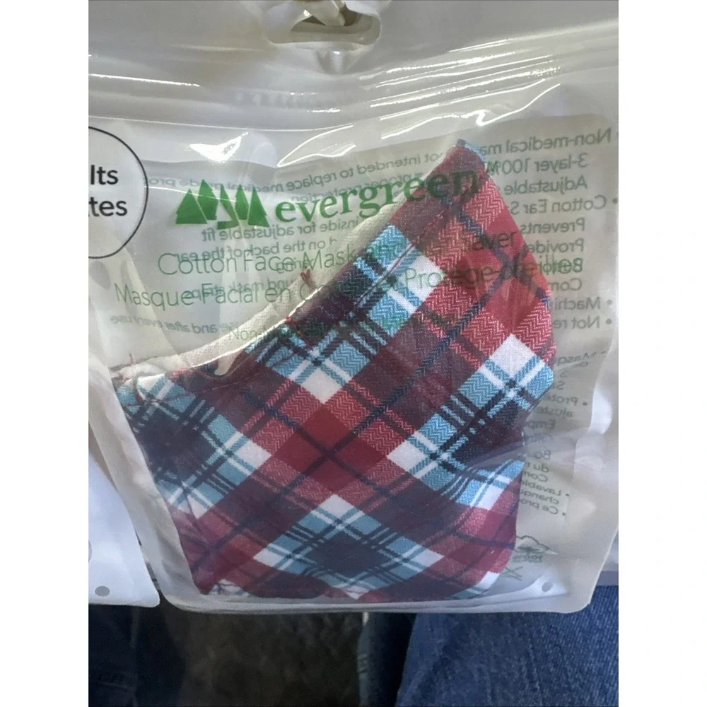 3-Ply Washable Face Masks-36 Masks-evergreen Adult‎ 4 Designs 9 Of Each Cotton